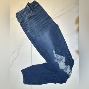 American Eagle 360 Next Level Strech Distressed Blue Jegging